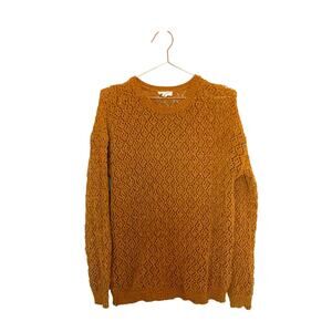 Heyson loose knit yellow sweater size small